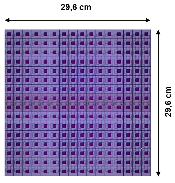 Grafik: 16x16-Antennenelement mit Übergang zum Steuerungsnetzwerk