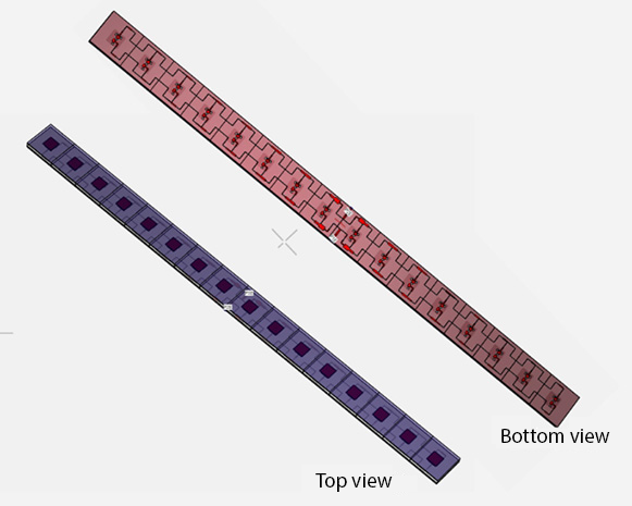 Sat-IP model 1x16 3D-Model top and bottom view